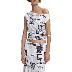 Desigual TS_Breaking News, 1000, vit, XS, Vit, XS Desigual TS_Breaking News, 1000, vit, XS, Vit, XS