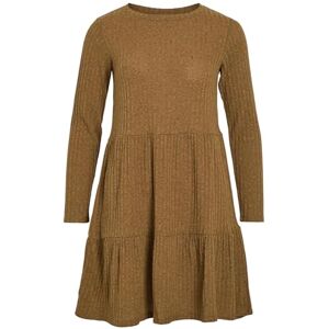 Vila Vielita L/S kort klänning för kvinnor, Gummi, XXL Vila Vielita L/S kort klänning för kvinnor, Gummi, XXL