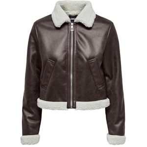 ONLY Onlbetty Bonded Zip jacka Cc OTW bikerjacka för kvinnor, Mole/detalj: pumice stone, S ONLY Onlbetty Bonded Zip jacka Cc OTW bikerjacka för kvinnor, Mole/detalj: pumice stone, S
