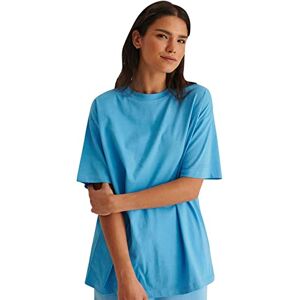 NA-KD Dampåminnelse t-shirt, Blå (Azure blå), M NA-KD Dampåminnelse t-shirt, Blå (Azure blå), M