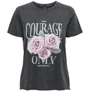 ONLY Onllucy Life Reg S/S Top JRS Noos, svart, XL ONLY Onllucy Life Reg S/S Top JRS Noos, svart, XL