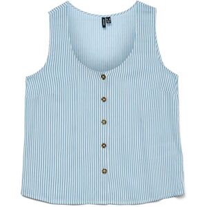 VERO MODA Vmbumpy Sl Shirt WVN Ga Noos, Luftig blå, XS VERO MODA Vmbumpy Sl Shirt WVN Ga Noos, Luftig blå, XS