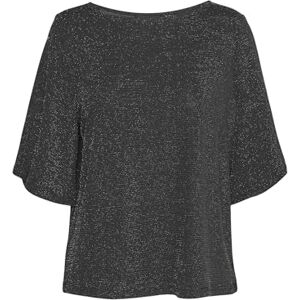 VERO MODA VMKANVA 2/4 glitter TOP JRS, Svart/detalj: silver Lurex, XS VERO MODA VMKANVA 2/4 glitter TOP JRS, Svart/detalj: silver Lurex, XS
