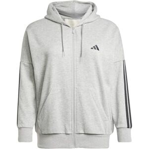 adidas Kvinnor ESSENTIALS 3-STRIPES FULL-ZIP FLEECE HOODIE (PLUS SIZE), Medium Grey Heather/Black, XL Plus adidas Kvinnor ESSENTIALS 3-STRIPES FULL-ZIP FLEECE HOODIE (PLUS SIZE), Medium Grey Heather/Black, XL Plus