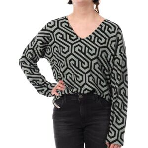 VERO MODA VMMERVE LS 2-vägs lös topp JRS Boo, Chinois grön/aop: grap, M VERO MODA VMMERVE LS 2-vägs lös topp JRS Boo, Chinois grön/aop: grap, M