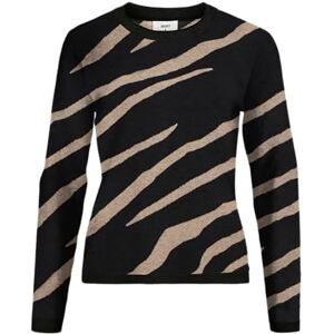 Object Objray L/S stickad tröja AOP Noos, svart, XL Object Objray L/S stickad tröja AOP Noos, svart, XL