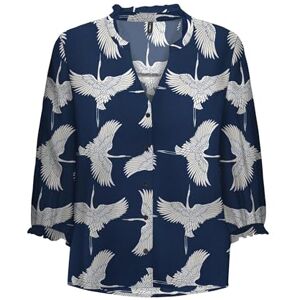 ONLY Onlnova Life Vis 3/4 Rina Top, Blåa djup, L ONLY Onlnova Life Vis 3/4 Rina Top, Blåa djup, L