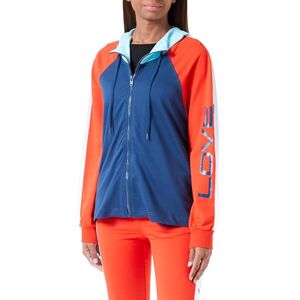 Love Moschino Dam oversize passform med dragkedja, blå röd vit turkos, S, Blå röd vit turkisk, S Love Moschino Dam oversize passform med dragkedja, blå röd vit turkos, S, Blå röd vit turkisk, S