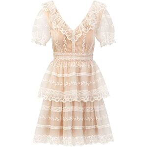 APART Fashion ApartFashion Klänning för kvinnor, kräm, normal, kräm, 34 APART Fashion ApartFashion Klänning för kvinnor, kräm, normal, kräm, 34