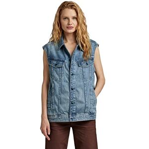 G-STAR RAW Dam överdimensionerad denim väst jacka, blå (Sun Faded Air Force Blue B988-C947), M G-STAR RAW Dam överdimensionerad denim väst jacka, blå (Sun Faded Air Force Blue B988-C947), M
