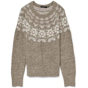 VERO MODA Vmsimone Ls Nordic tröja Ga Rep Boo, Silver Mink, M VERO MODA Vmsimone Ls Nordic tröja Ga Rep Boo, Silver Mink, M