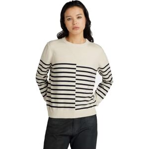 G-STAR RAW Broken Stripe Jumper, Beige (antik vit D24489-d563-g286), XS G-STAR RAW Broken Stripe Jumper, Beige (antik vit D24489-d563-g286), XS