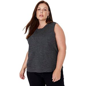 Trendyol Dam rund hals vanlig plusstorlek tröja, antracit, 4XL, Antracit, 4XL Trendyol Dam rund hals vanlig plusstorlek tröja, antracit, 4XL, Antracit, 4XL