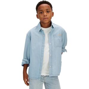 Calvin pojke Chambray Ls vävd LVCKSJB30B L/S skjorta, blå (Ljus Chambray (se Swatch)), 10 år Calvin pojke Chambray Ls vävd LVCKSJB30B L/S skjorta, blå (Ljus Chambray (se Swatch)), 10 år