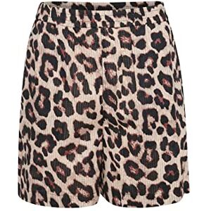 KAFFE Kasiff shorts dam, Fjädergrått leotryck, 38 KAFFE Kasiff shorts dam, Fjädergrått leotryck, 38