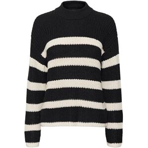 VERO MODA Bestseller A/S VMHILDA LS highneck GA NOOS tröja, svart/ränder: björk, M, Black/Stripes:birch, M VERO MODA Bestseller A/S VMHILDA LS highneck GA NOOS tröja, svart/ränder: björk, M, Black/Stripes:birch, M