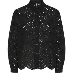 PIECES Pcvilde Ls Shirt Noos, svart, S PIECES Pcvilde Ls Shirt Noos, svart, S