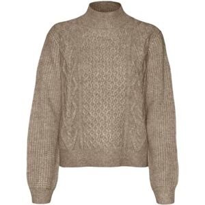 VERO MODA Vmuniverse LS Highneck Ga BF stickad tröja, Silver Mink/Detail:w. Melange, M för kvinnor, Silver mink/detalj: w. Melange, M VERO MODA Vmuniverse LS Highneck Ga BF stickad tröja, Silver Mink/Detail:w. Melange, M för kvinnor, Silver mink/detalj: w. Melange, M