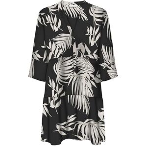ONLY Onlnova Life Vis Thea Sleeve Dress AOP, svart, XL ONLY Onlnova Life Vis Thea Sleeve Dress AOP, svart, XL