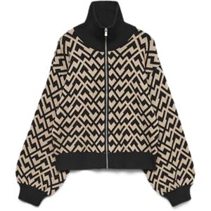 VERO MODA Vmaria Ls hög hals dragkedja bomberjacka, svart, L VERO MODA Vmaria Ls hög hals dragkedja bomberjacka, svart, L