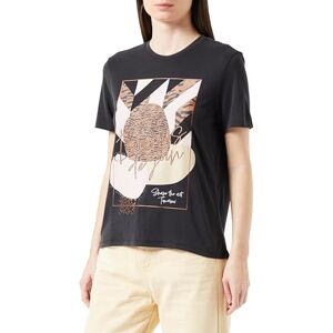 ONLY Damer Onlfree Modal S/S Atelier Top Box JRS T-shirt, Svart/tryck: bisous, S ONLY Damer Onlfree Modal S/S Atelier Top Box JRS T-shirt, Svart/tryck: bisous, S