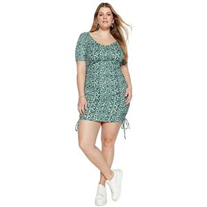 Trendyol Dam mini bodycon smal stickad plusstorlek klänning, gRÖN, 4XL (Stor) Trendyol Dam mini bodycon smal stickad plusstorlek klänning, gRÖN, 4XL (Stor)