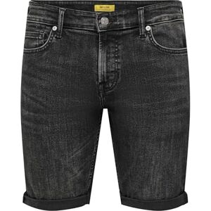 Only & Sons Onsply W. Svart 5192 shorts Dnm Noos, Tvättad svart, M Only & Sons Onsply W. Svart 5192 shorts Dnm Noos, Tvättad svart, M