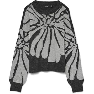 VERO MODA Vmtari Shine Ls O-hals tröja Boo, Mörkgrå melange, M VERO MODA Vmtari Shine Ls O-hals tröja Boo, Mörkgrå melange, M