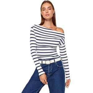 Trendyol dam TWOAW24BZ00227 blus, marinblå, XS, marinblå, XS Trendyol dam TWOAW24BZ00227 blus, marinblå, XS, marinblå, XS
