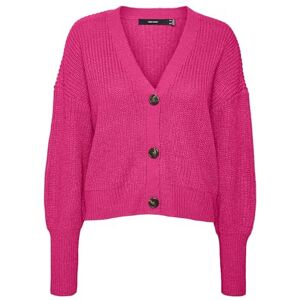 VERO MODA damkofta långärmad v-ringad kofta stickad basic stretch tröja VMLEA, Rosa vinröd, XS VERO MODA damkofta långärmad v-ringad kofta stickad basic stretch tröja VMLEA, Rosa vinröd, XS