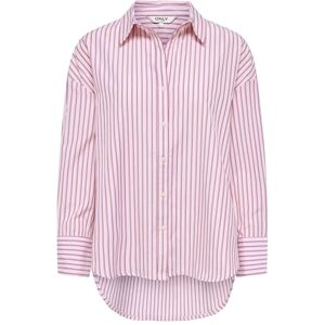 ONLY Onloregon Alva LS Reg-T-shirt Noos Wvn, Rosa Fuchsia, S Dam ONLY Onloregon Alva LS Reg-T-shirt Noos Wvn, Rosa Fuchsia, S Dam