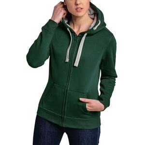 HRM Damjacka med huva I premium huvjacka dam med kontrast foder I basic huvtröja med dragkedja I huvtröja med dragkedja I högkvalitativa och hållbara damtoppar, Bottle-green, 4XL HRM Damjacka med huva I premium huvjacka dam med kontrast foder I basic huvtröja med dragkedja I huvtröja med dragkedja I högkvalitativa och hållbara damtoppar, Bottle-green, 4XL