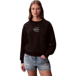 Calvin dam Ls Ck folie crew sweatshirt LV047F838G tröjor, svart, XL Calvin dam Ls Ck folie crew sweatshirt LV047F838G tröjor, svart, XL