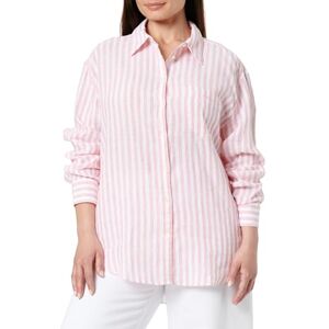 GANT REL Striped linne skjorta, Geranium rosa, 42 GANT REL Striped linne skjorta, Geranium rosa, 42