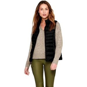 ONLY Onlnewclaire Quilted Waistcoat OTW Noos kappa, Svart/detalj: pipping ton i ton, L ONLY Onlnewclaire Quilted Waistcoat OTW Noos kappa, Svart/detalj: pipping ton i ton, L