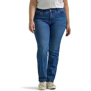 Lee Plus Size – ultralyxig komfort med flexibel rörelse, jeans med raka ben för kvinnor, 54-stor Lee Plus Size – ultralyxig komfort med flexibel rörelse, jeans med raka ben för kvinnor, 54-stor