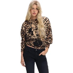 Desigual Sweatshirts_Minnie Pullover för kvinnor, Brun, S Desigual Sweatshirts_Minnie Pullover för kvinnor, Brun, S