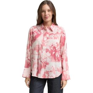 TOM TAILOR damblus, 39047 – Röd borstad blomma design, 34 TOM TAILOR damblus, 39047 – Röd borstad blomma design, 34