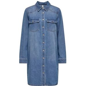 ONLY Onllisa L/S DNM Dress Gua Noos, Mellanblå denim, XS ONLY Onllisa L/S DNM Dress Gua Noos, Mellanblå denim, XS