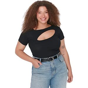 Trendyol Svart utskuren detaljerad stickad blus TBBSS22AF00020, Svart, 5XL Trendyol Svart utskuren detaljerad stickad blus TBBSS22AF00020, Svart, 5XL