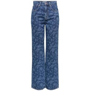 ONLY Women's Onlhope Ex Hw Wide Rose AOP DNM PIM, Medium Blue (Medium Blue Denim), 29B x 32L, Medium blå (medium blå denim), 29W x 32L ONLY Women's Onlhope Ex Hw Wide Rose AOP DNM PIM, Medium Blue (Medium Blue Denim), 29B x 32L, Medium blå (medium blå denim), 29W x 32L