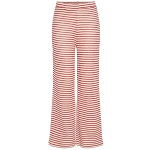 PIECES dam Pcmanilla Hw Wide Pants mm byxor, Cloud Dancer/Stripes: klubba, XS PIECES dam Pcmanilla Hw Wide Pants mm byxor, Cloud Dancer/Stripes: klubba, XS