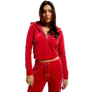 Juicy Couture Klassisk velour huvtröja med Juicy-logotyp, Astor röd, L Juicy Couture Klassisk velour huvtröja med Juicy-logotyp, Astor röd, L