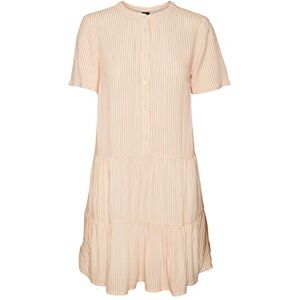 VERO MODA Dam VMBUMPY SS kort klänning WVN NOOS-klänning, snövit/ränder: Mock orange, XS, Snövit/ränder: mock orange, XS VERO MODA Dam VMBUMPY SS kort klänning WVN NOOS-klänning, snövit/ränder: Mock orange, XS, Snövit/ränder: mock orange, XS