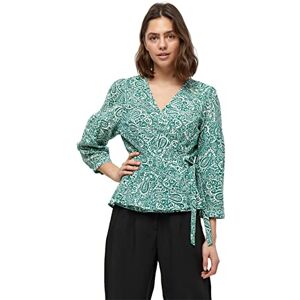 Peppercorn Dam Fayda Wrap Blus, Kadmium Grön PR, XS Peppercorn Dam Fayda Wrap Blus, Kadmium Grön PR, XS