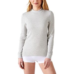 Damart T-shirt med hög hals, Thermolactyl fleece ribba, intensiv värme 4, Heather grå, S Damart T-shirt med hög hals, Thermolactyl fleece ribba, intensiv värme 4, Heather grå, S