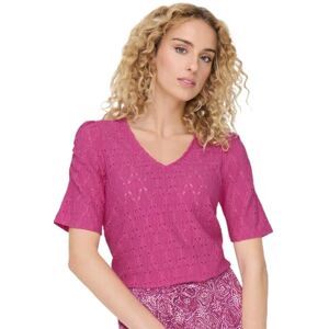 ONLY Onlrosa S/S V-hals puff topp JRS t-shirt, ROSA, XXS ONLY Onlrosa S/S V-hals puff topp JRS t-shirt, ROSA, XXS