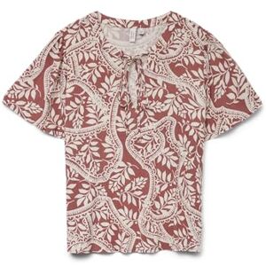 VERO MODA Vmbali S/S V-hals topp WVN Btq Ga, Marsala, XS VERO MODA Vmbali S/S V-hals topp WVN Btq Ga, Marsala, XS