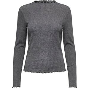 ONLY Onlemma Life Ls Glitter Top JRS Noos, svart, XS ONLY Onlemma Life Ls Glitter Top JRS Noos, svart, XS