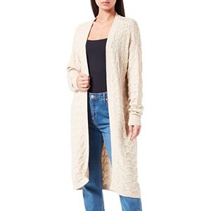Cream dam sticka kimono kofta Longline öppen fram långa ärmar tröja, Oat Melange, L/XL Cream dam sticka kimono kofta Longline öppen fram långa ärmar tröja, Oat Melange, L/XL